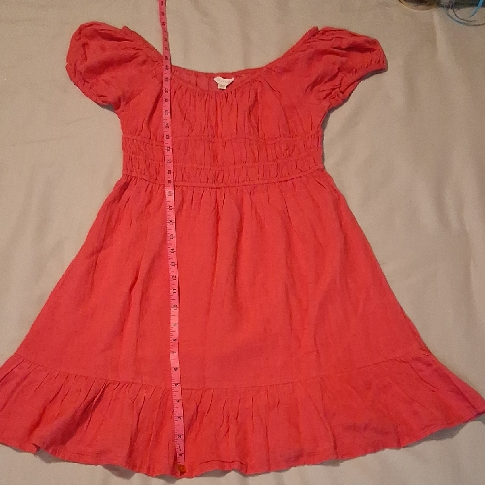 Pink Puff Sleeve Dress By Sim & Sam, Med